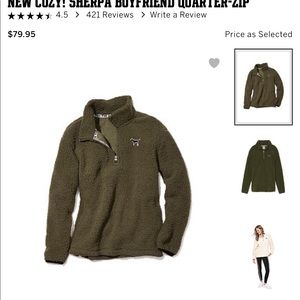 Victoria secret  green sherpa jacket! NEVER WORN